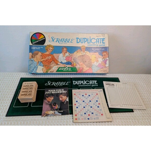 Vintage 1982 Scrabble Duplicate Crossword Game Selchow & Righter Complete - Picture 8 of 10